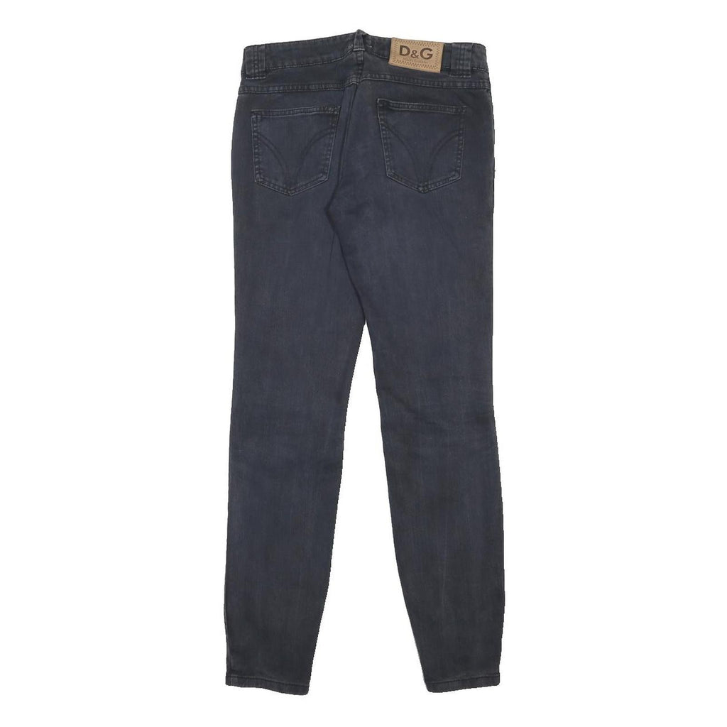 DOLCE & GABBANA Womens Blue Slim Skinny Denim Dark Cotton Blend W27 L29 Designer