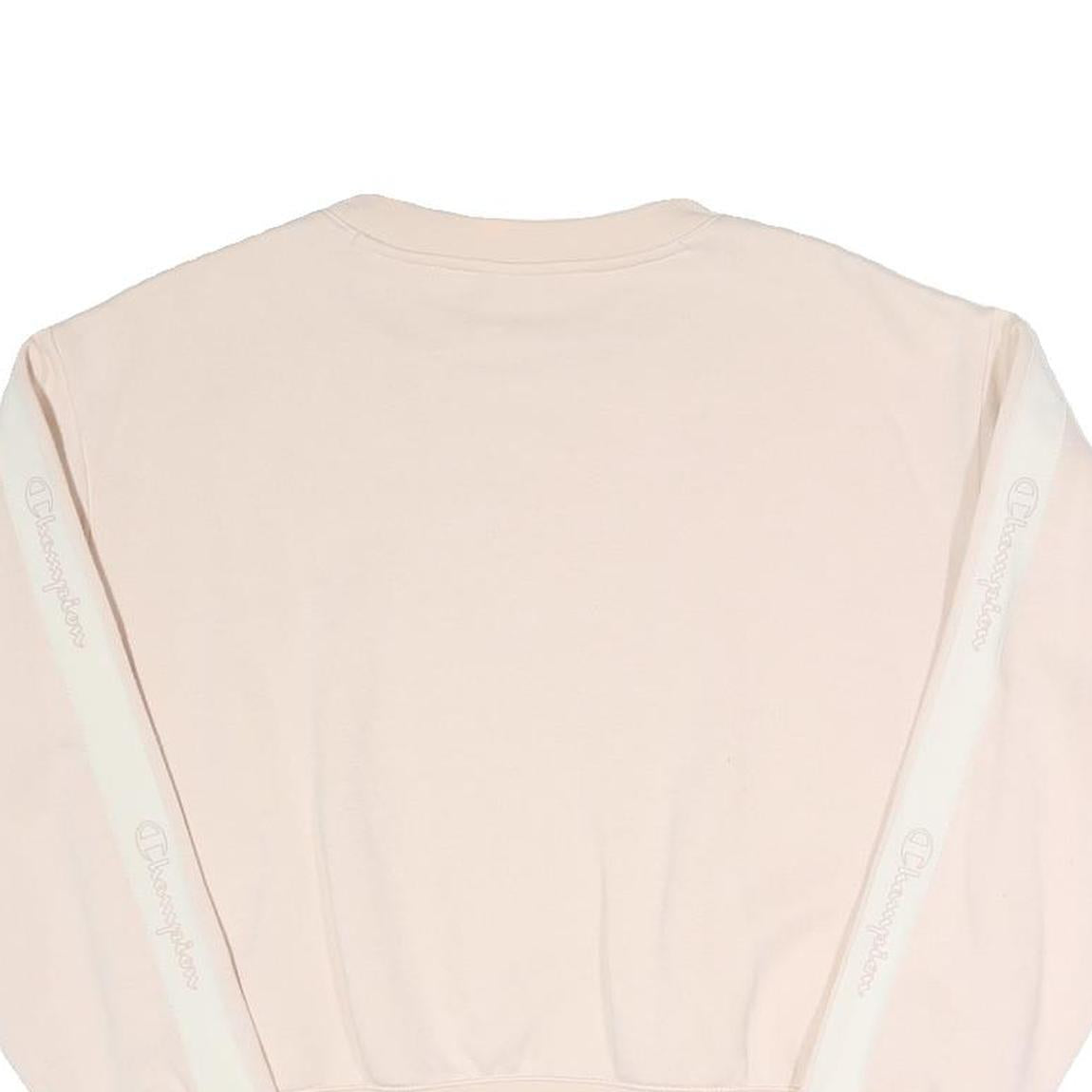 CHAMPION Womens Pink Pullover Crew Neck S Cotton Blend Jersey Sweatshirt Casual