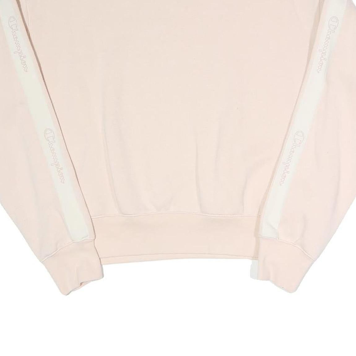 CHAMPION Womens Pink Pullover Crew Neck S Cotton Blend Jersey Sweatshirt Casual