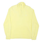 BEGNER Mens Yellow Cotton Blend 1/4 Zip M Sweatshirt Pullover Casual Comfortable