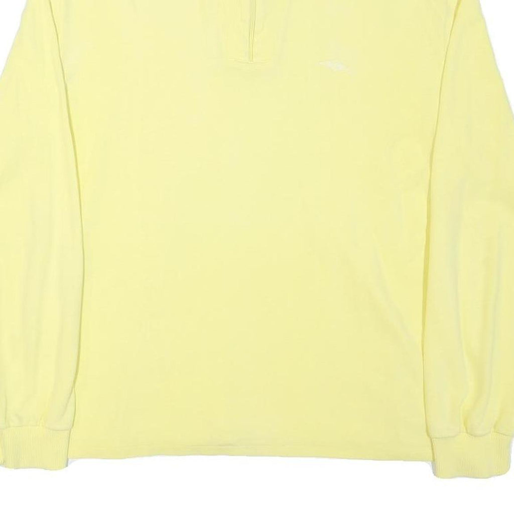 BEGNER Mens Yellow Cotton Blend 1/4 Zip M Sweatshirt Pullover Casual Comfortable