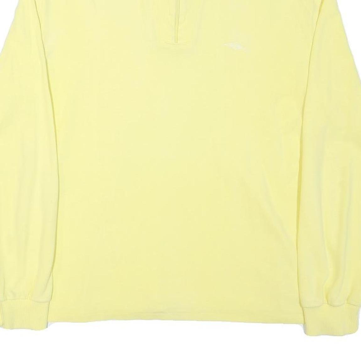 BEGNER Mens Yellow Cotton Blend 1/4 Zip M Sweatshirt Pullover Casual Comfortable