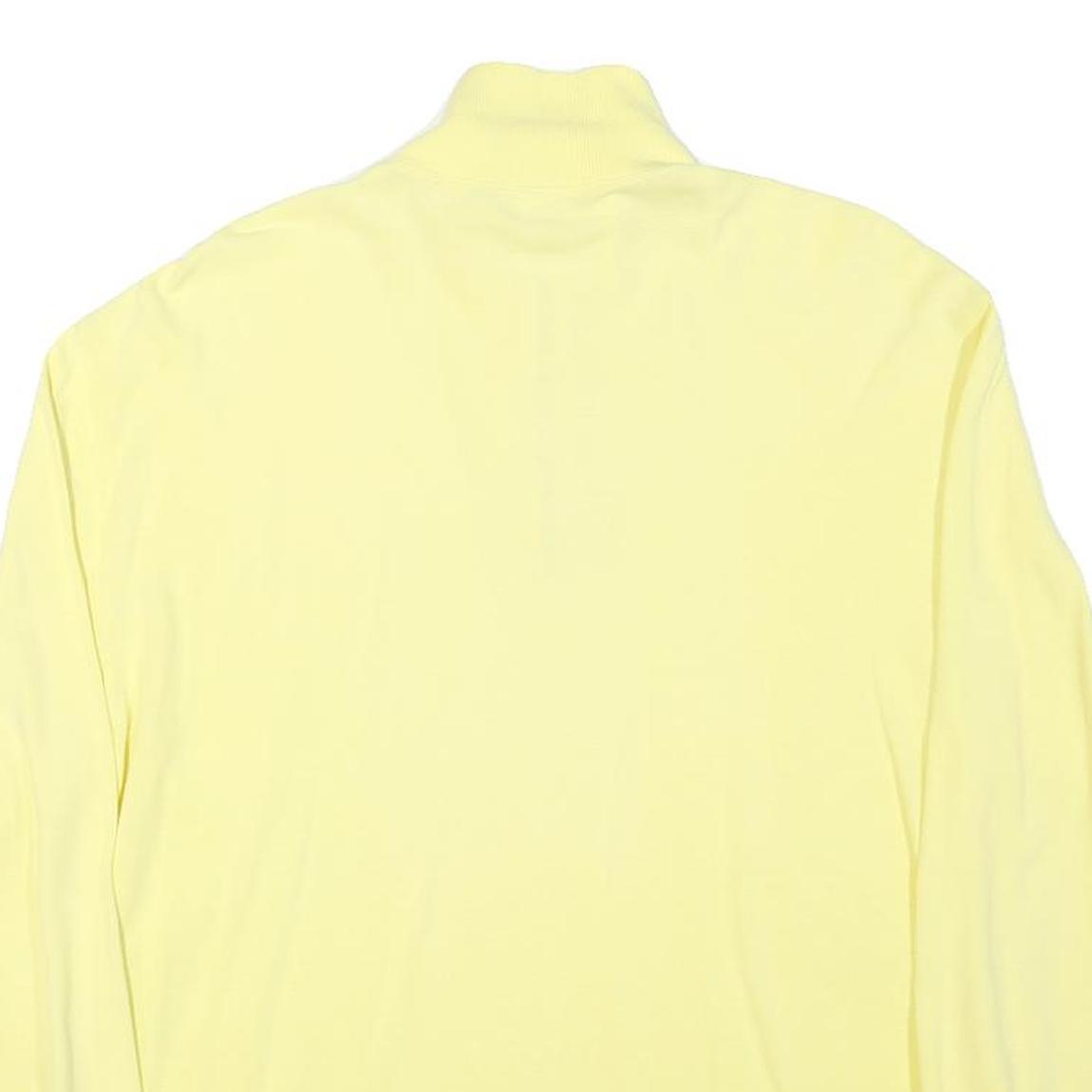 BEGNER Mens Yellow Cotton Blend 1/4 Zip M Sweatshirt Pullover Casual Comfortable