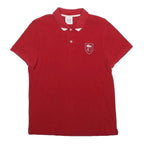 LACOSTE 80th Anniversary Mens Red Short Sleeve Polo Shirt S Cotton Blend Basic