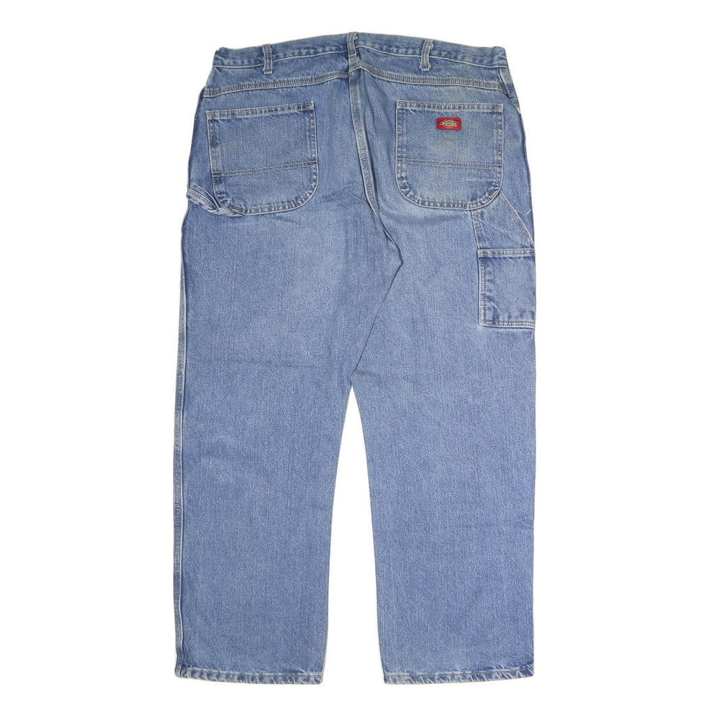 DICKIES Mens Regular Blue Denim Jeans W40 L30 Zip Closure Workwear