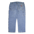 DICKIES Mens Regular Blue Denim Jeans W40 L30 Zip Closure Workwear