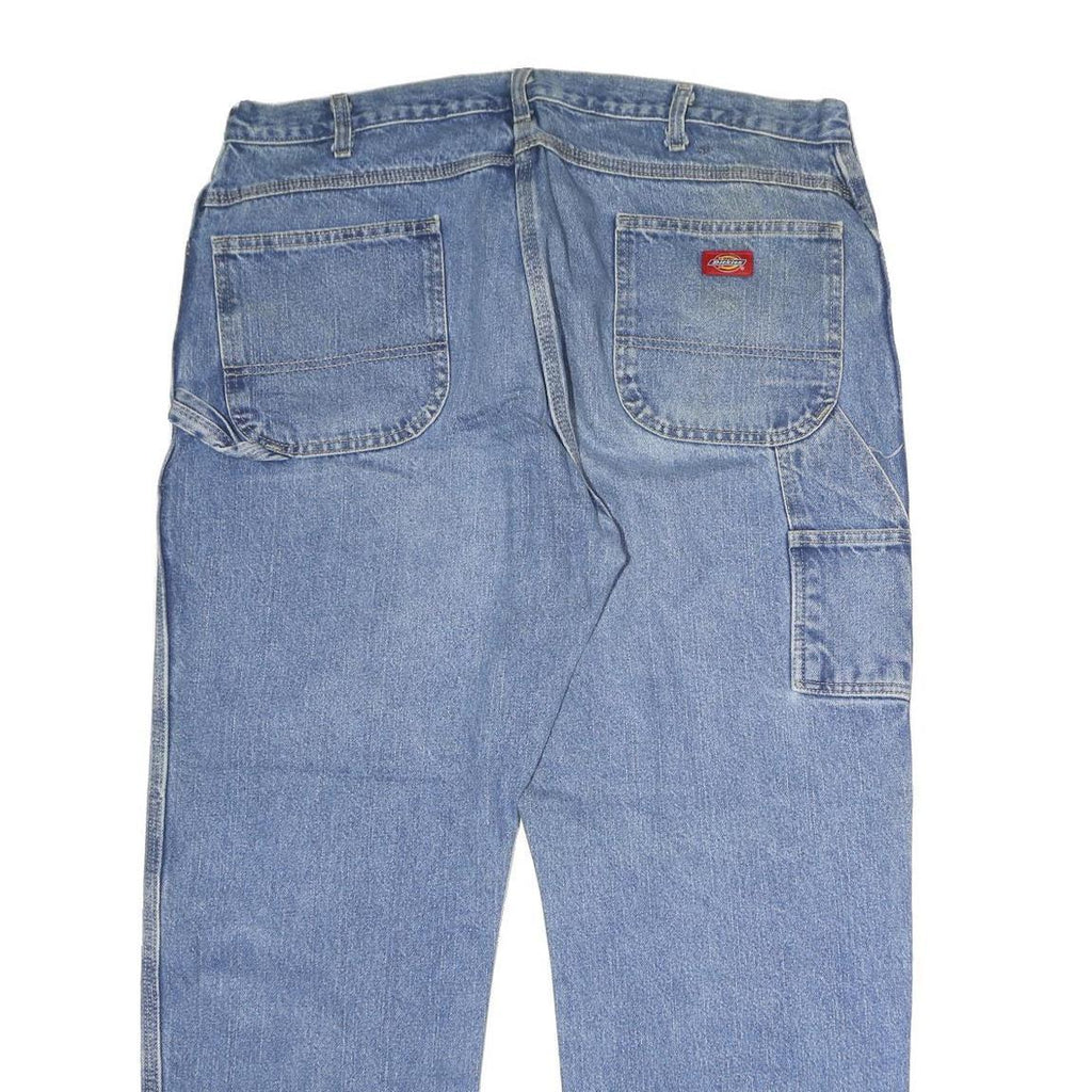DICKIES Mens Regular Blue Denim Jeans W40 L30 Zip Closure Workwear