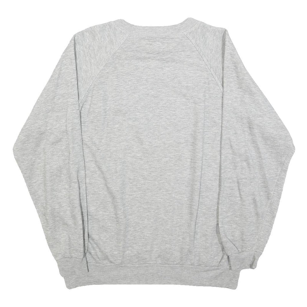 SWITCHER Womens Grey Cotton Blend Festival Graphic Crew Neck L Sweatshirt