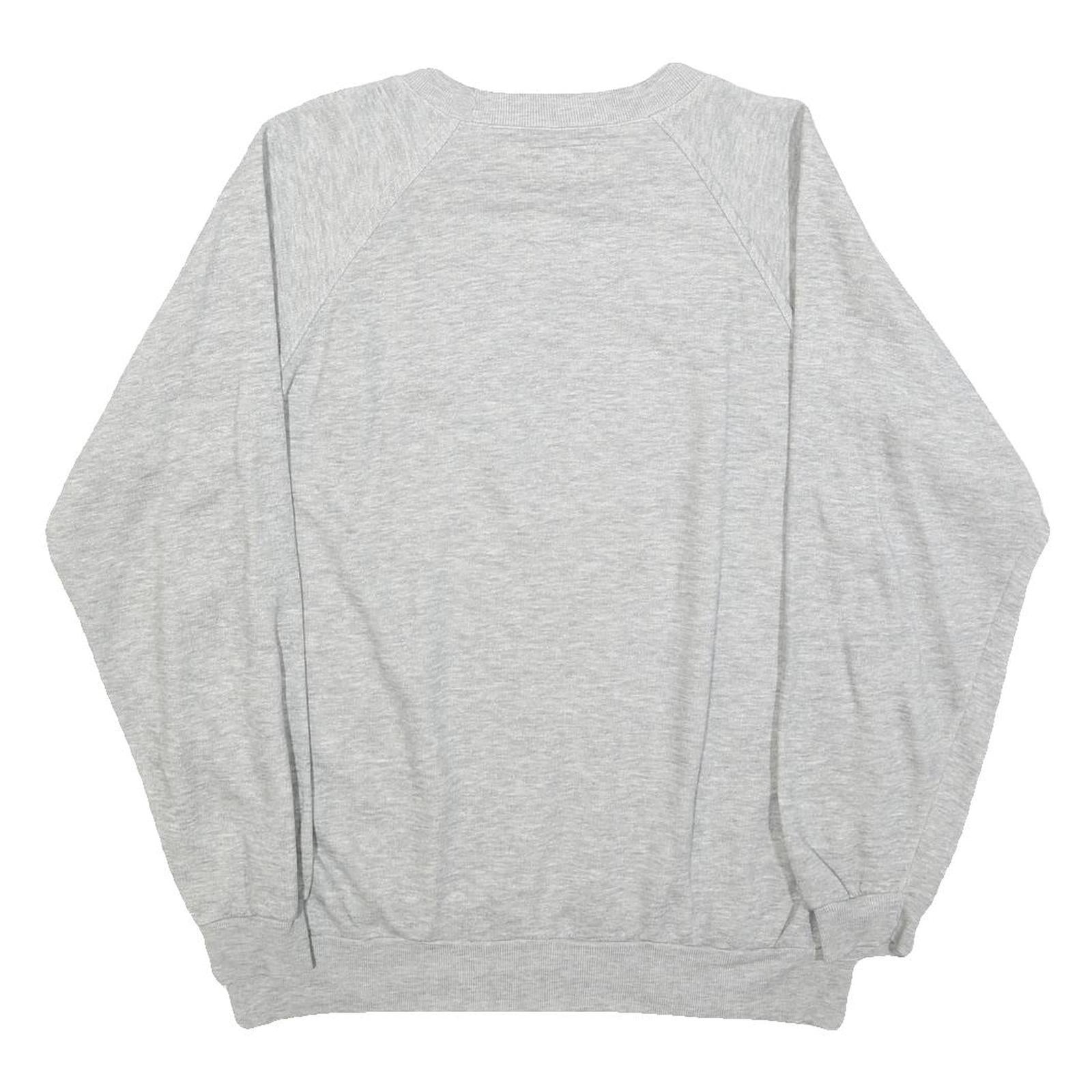 SWITCHER Womens Grey Cotton Blend Festival Graphic Crew Neck L Sweatshirt