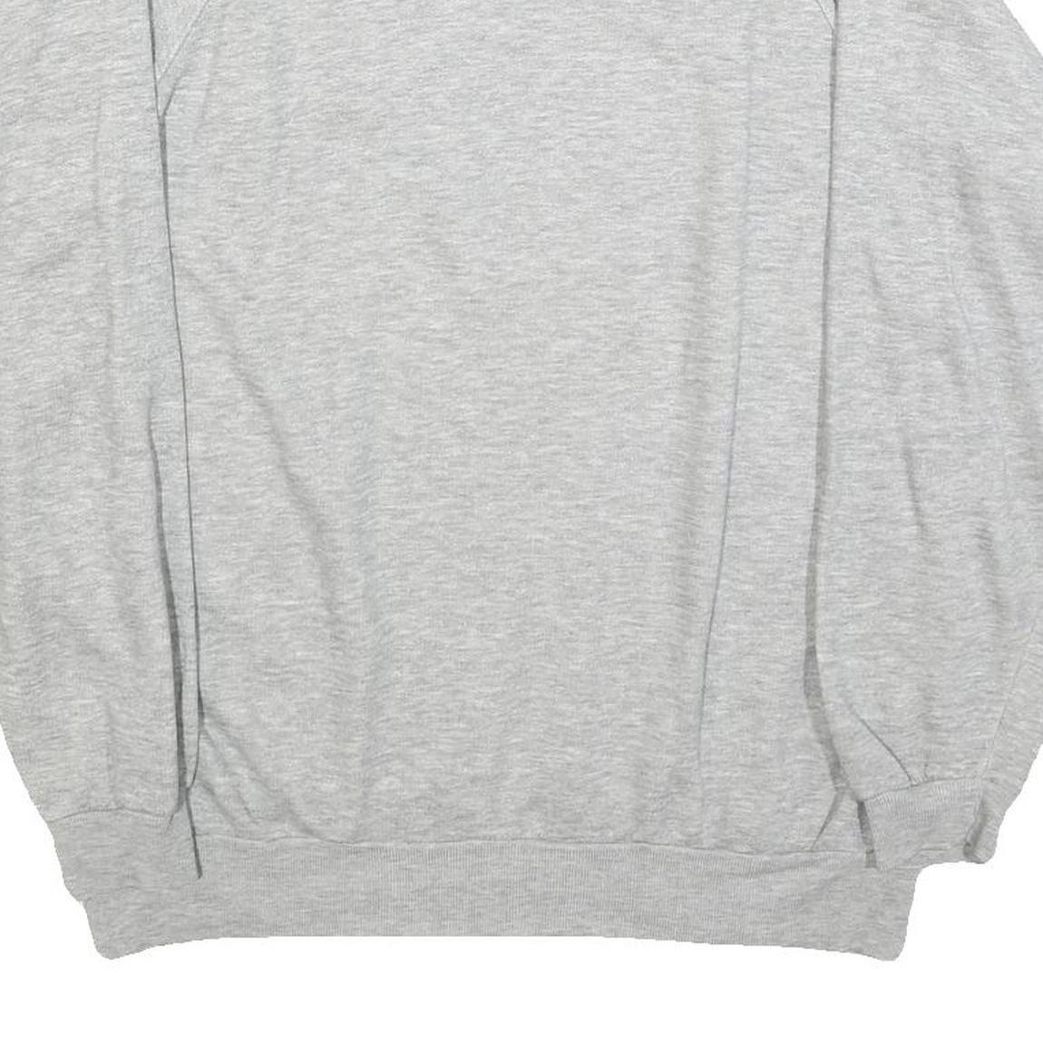 SWITCHER Womens Grey Cotton Blend Festival Graphic Crew Neck L Sweatshirt