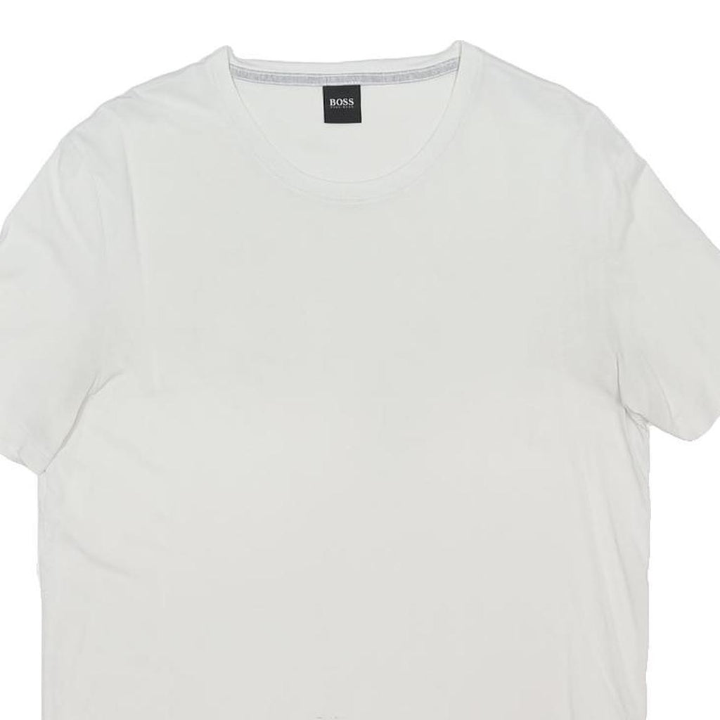 BOSS HUGO BOSS Mens White Classic T-Shirt M Short Sleeve Crew Neck Cotton Blend