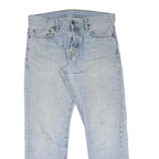 CARHARTT Mens Jeans Blue Regular Straight Denim Light W32 L27 Workwear Zip Fly