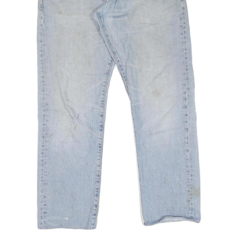 CARHARTT Mens Jeans Blue Regular Straight Denim Light W32 L27 Workwear Zip Fly