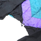 LEZAN Girls Black & Blue Purple Colourblock Cropped Polyester Jacket 12Y Zip