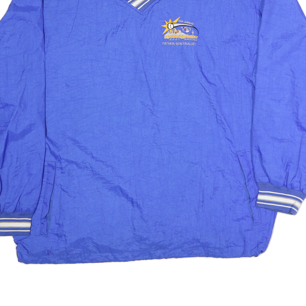 THE ROCK Mens Blue V-Neck XL Sweatshirt Father Son Finalist Logo Pullover