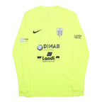NIKE Mens Yellow FC Portalban Oclettens Football Shirt M Long Sleeve Crew Neck