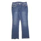 FADED GLORY Womens Blue Regular Fit Straight Denim Light Wash Jeans W32 L32