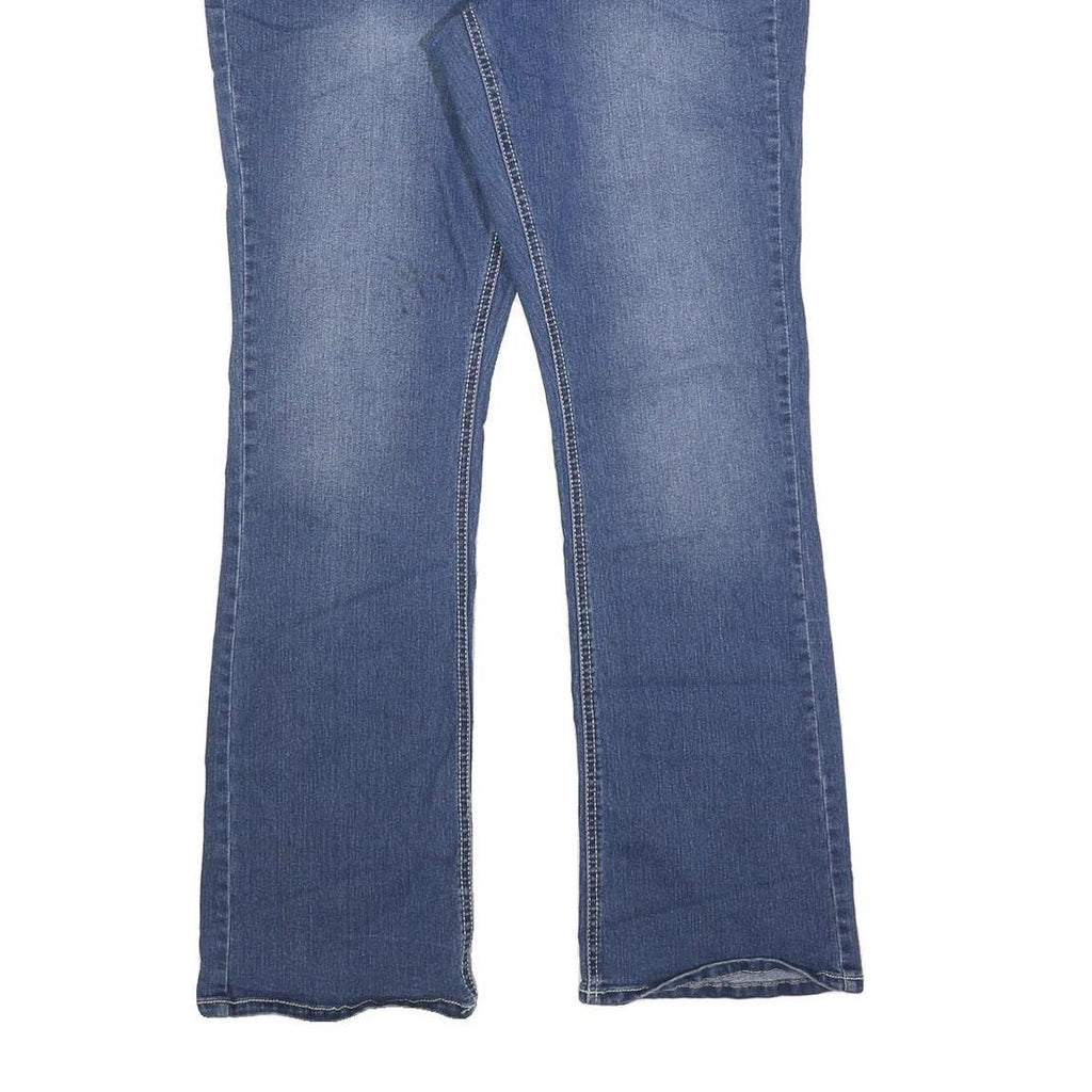 FADED GLORY Womens Blue Regular Fit Straight Denim Light Wash Jeans W32 L32