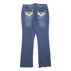 FADED GLORY Womens Blue Regular Fit Straight Denim Light Wash Jeans W32 L32
