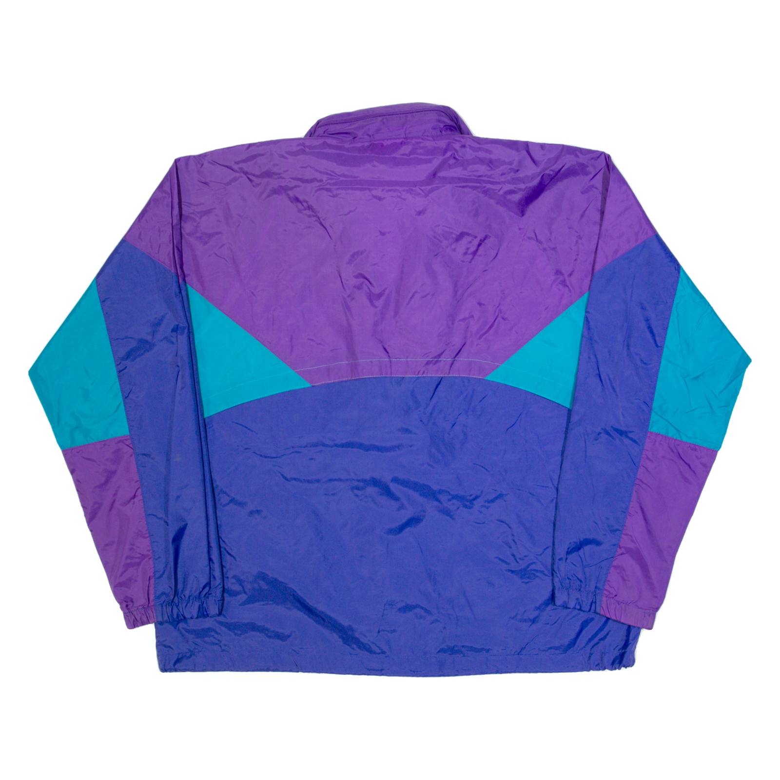 BROOKS Womens Coach Jacket Blue 90s USA Colourblock XL