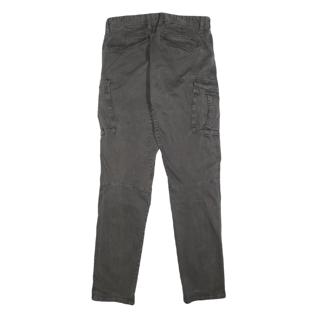 PME LEGEND Mens Cotton Blend Grey Slim Cargo Trousers W32 L34 Casual Utility