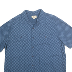 WOOLRICH Mens Blue Patterned Cotton Shirt XL Casual Summer Style