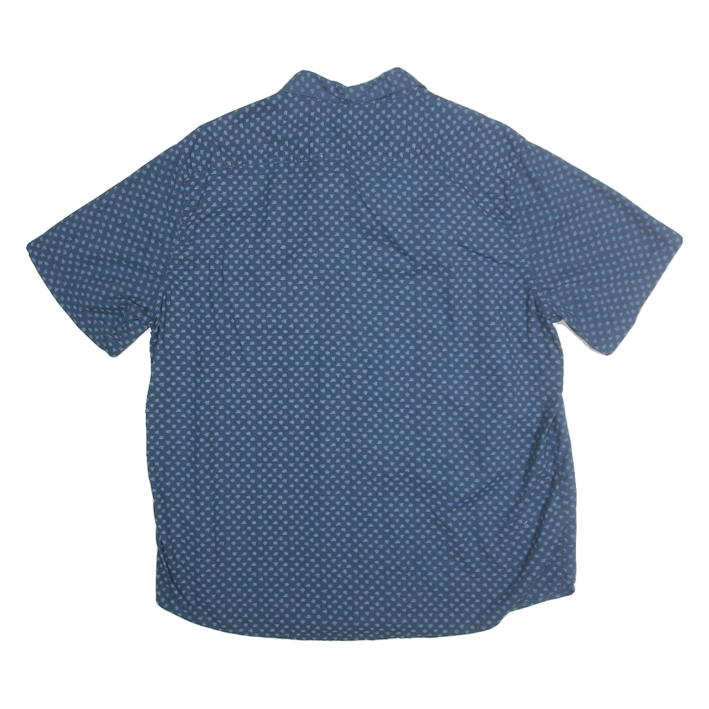 WOOLRICH Mens Blue Patterned Cotton Shirt XL Casual Summer Style