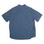 WOOLRICH Mens Blue Patterned Cotton Shirt XL Casual Summer Style