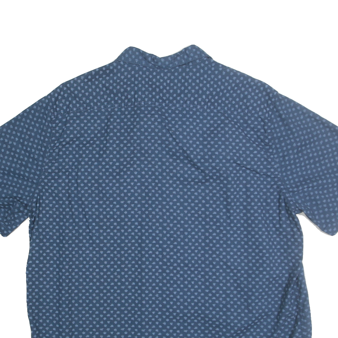 WOOLRICH Mens Blue Patterned Cotton Shirt XL Casual Summer Style