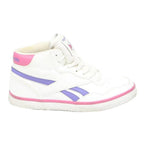 REEBOK Freestyle Womens Lace-Up Trainers White & Purple Synthetic UK 4 Retro