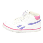 REEBOK Freestyle Womens Lace-Up Trainers White & Purple Synthetic UK 4 Retro