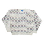 TOWNCRAFT Mens Patterned Jumper Beige Geometric Tight Knit L