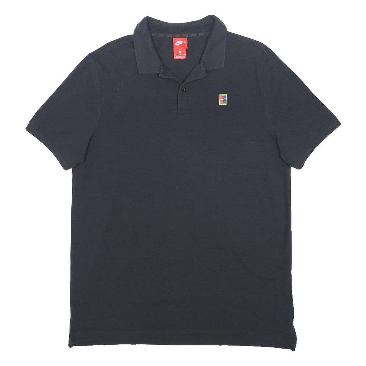 NIKE Mens Black Colourblock Short Sleeve Polo Shirt L Sportswear Casual