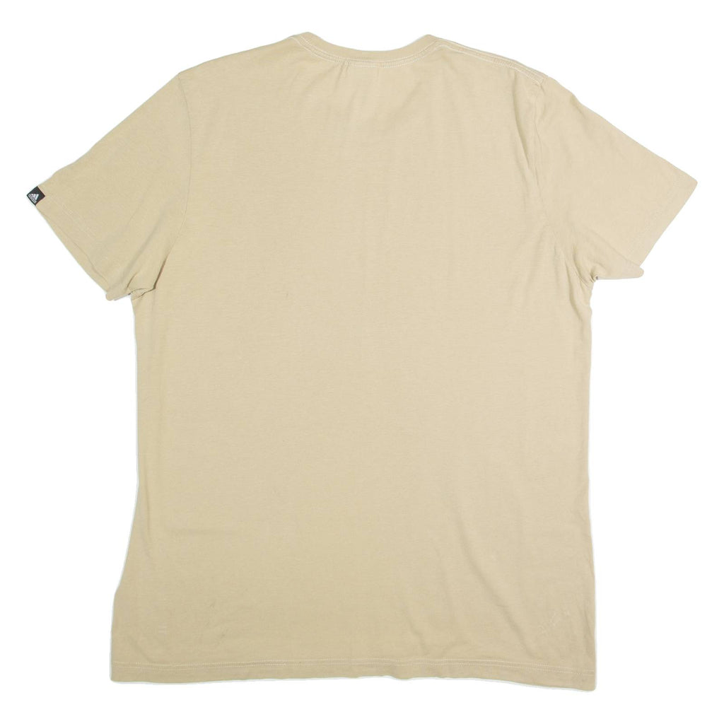 ADIDAS Mens T-Shirt Beige L