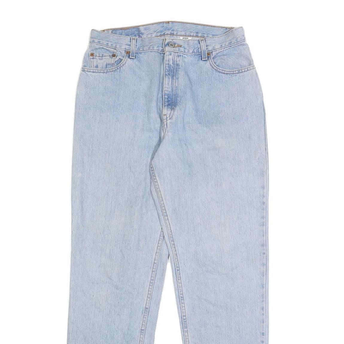 LEVI'S 550 Womens Light Blue Relaxed Tapered Denim Medium W32 L33 Cotton Zip