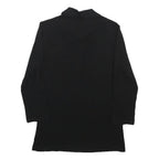 LAUREN RALPH LAUREN Womens Black Gold Crest Cotton Long Sleeve Collared Polo