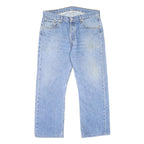LEVI'S 501 Mens Classic Jeans Blue Denim W34 L27 Button Cotton Blend