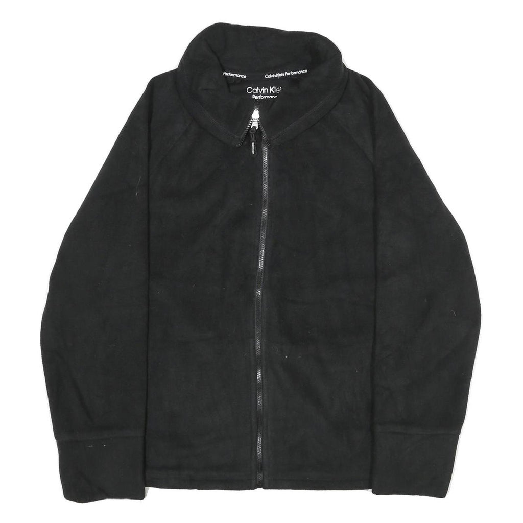 CALVIN KLEIN PERFORMANCE Womens Black Jacket XL Polyester Plain Zip Comfort