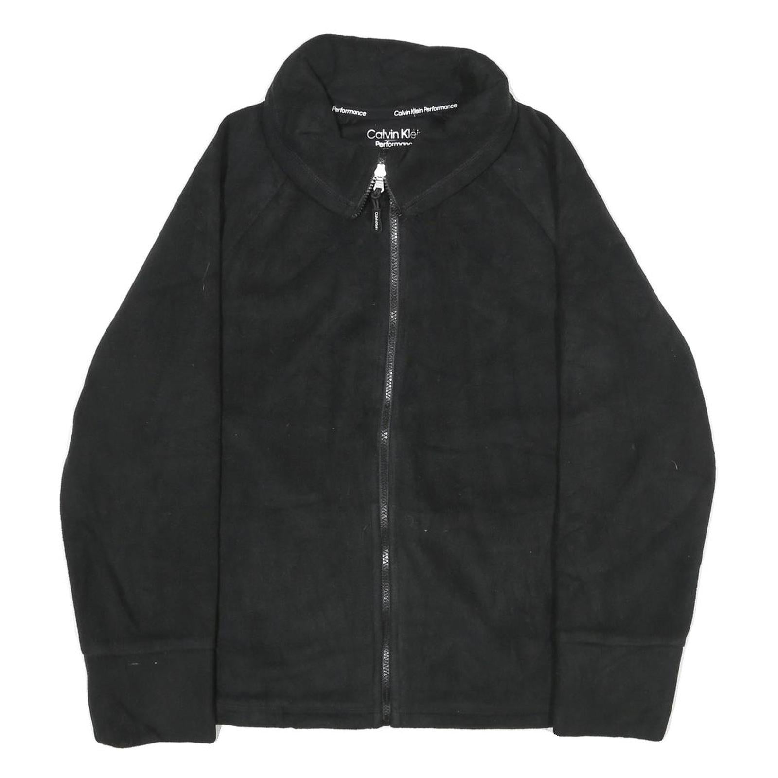 CALVIN KLEIN PERFORMANCE Womens Black Jacket XL Polyester Plain Zip Comfort