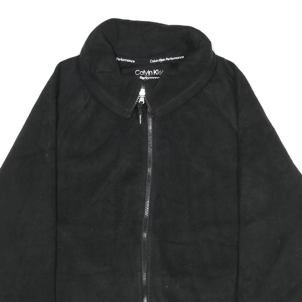 CALVIN KLEIN PERFORMANCE Womens Black Jacket XL Polyester Plain Zip Comfort