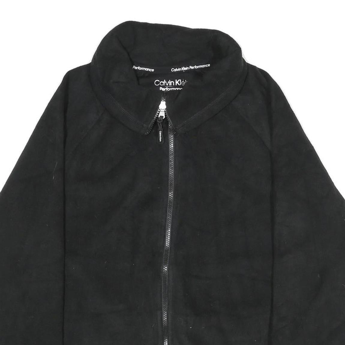 CALVIN KLEIN PERFORMANCE Womens Black Jacket XL Polyester Plain Zip Comfort