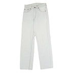 LEVI'S Mens Jeans White Regular Straight Denim W24 L28 Classic Cotton Zip