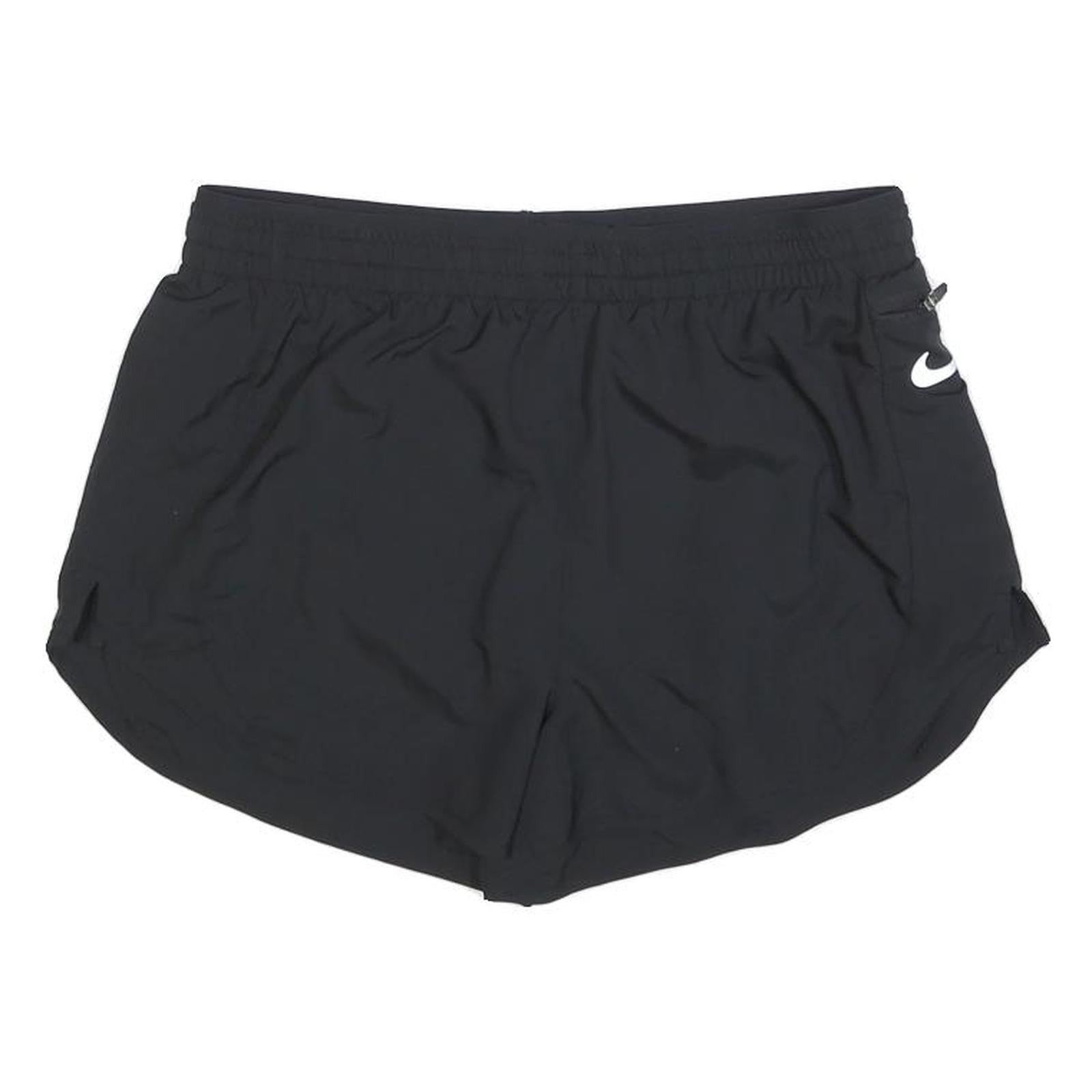 NIKE Womens Black Running Shorts M W30 Sportswear Polyester Blend Lightweight