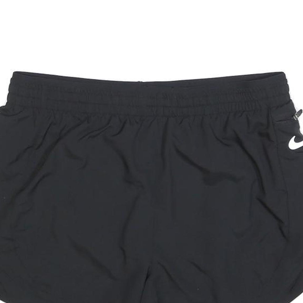 NIKE Womens Black Running Shorts M W30 Sportswear Polyester Blend Lightweight
