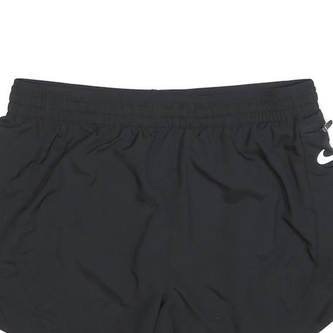 NIKE Womens Black Running Shorts M W30 Sportswear Polyester Blend Lightweight