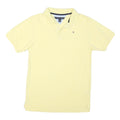TOMMY HILFIGER Womens Yellow Short Sleeve Plain XL Polo Shirt Cotton Blend