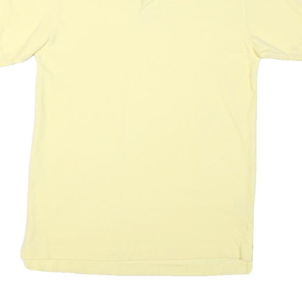 TOMMY HILFIGER Womens Yellow Short Sleeve Plain XL Polo Shirt Cotton Blend