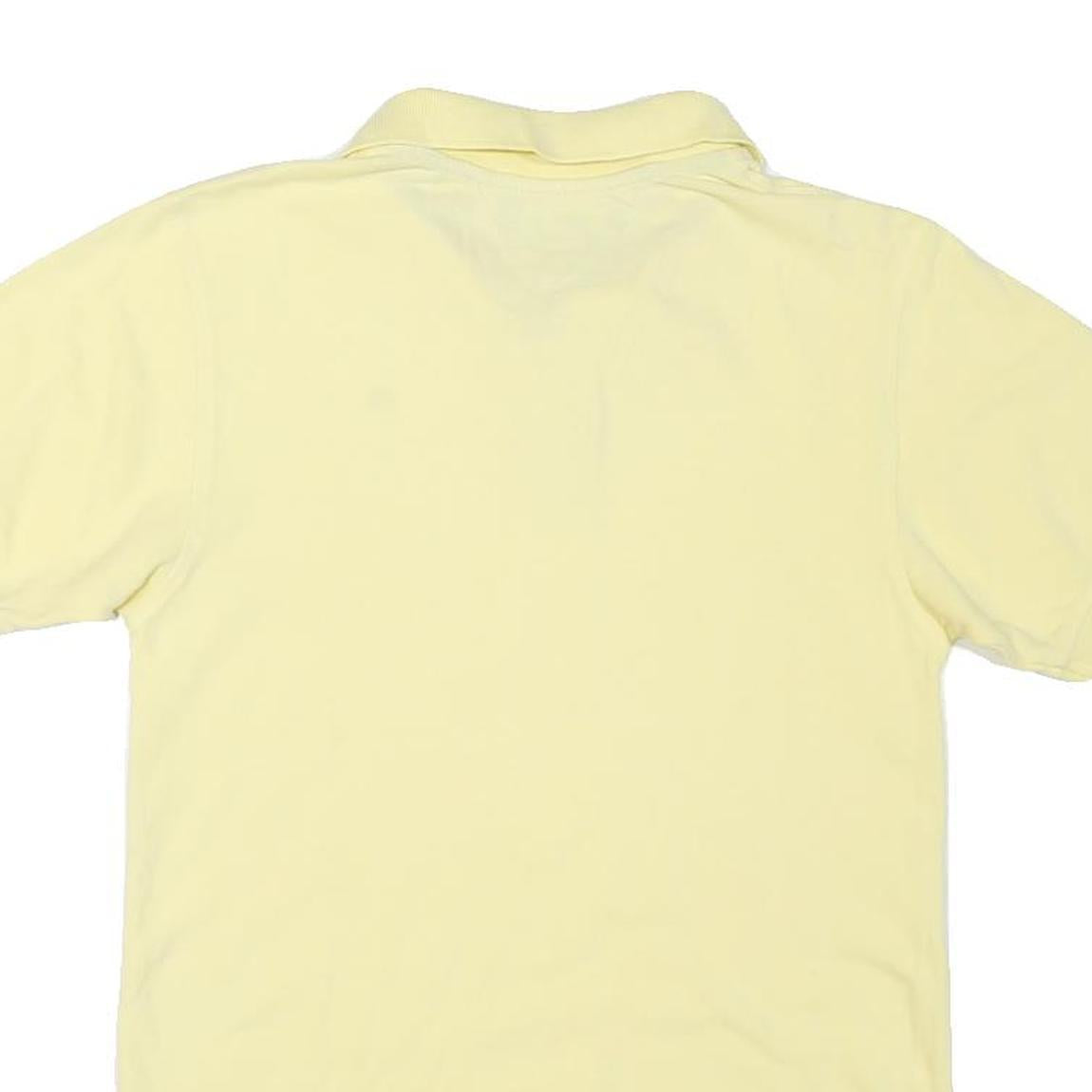 TOMMY HILFIGER Womens Yellow Short Sleeve Plain XL Polo Shirt Cotton Blend