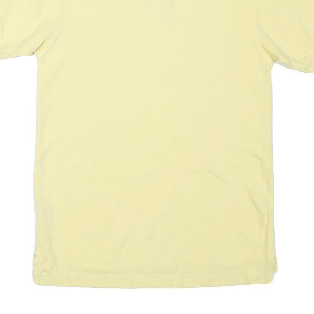 TOMMY HILFIGER Womens Yellow Short Sleeve Plain XL Polo Shirt Cotton Blend