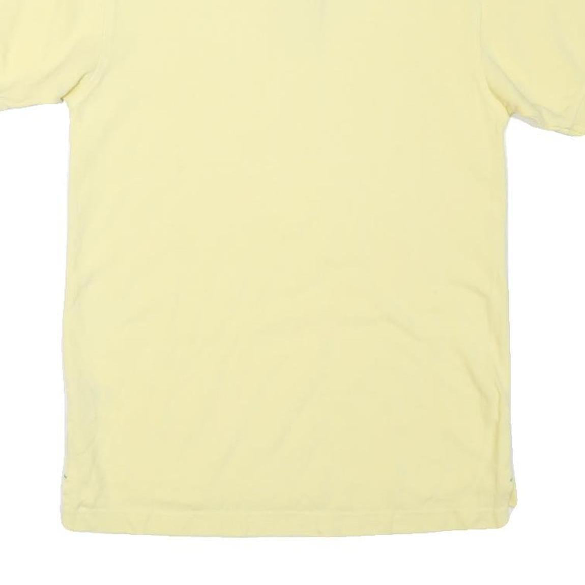 TOMMY HILFIGER Womens Yellow Short Sleeve Plain XL Polo Shirt Cotton Blend